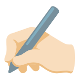 ✍🏻 Пишущая Рука: Очень Светлый Тон Кожи, смайлик от Google