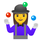 🤹‍♀️ Jongleuse Emoji par Google