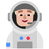 👨🏼‍🚀 Мужчина-Космонавт: Светлый Тон Кожи, смайлик от Microsoft