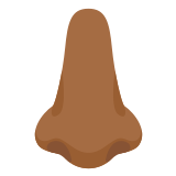 👃🏾 Nose: Medium-Dark Skin Tone, Emoji by Google