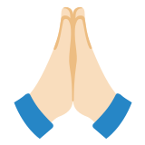 🙏🏻 Betende Hände: Helle Hautfarbe Emoji von Google