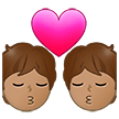 💏🏽 Kiss: Medium Skin Tone, Emoji by Samsung