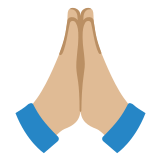 🙏🏼 Betende Hände: Mittelhelle Hautfarbe Emoji von Google