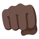 👊🏿 Oncoming Fist: Dark Skin Tone, Emoji by Google