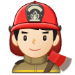👨🏻‍🚒 Мужчина-Пожарный: Очень Светлый Тон Кожи, смайлик от Samsung
