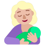 🤱🏼 Breast-Feeding: Medium-Light Skin Tone, Emoji by Microsoft