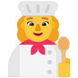 👩‍🍳 Cuisinière Emoji par Microsoft