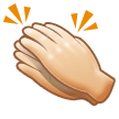 👏🏻 Clapping Hands: Light Skin Tone, Emoji by Samsung