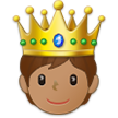 🫅🏽 Person with Crown: Medium Skin Tone, Emoji by Samsung