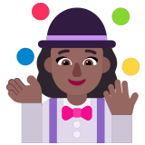 🤹🏾‍♀️ Jongleurin: Mitteldunkle Hautfarbe Emoji von Microsoft