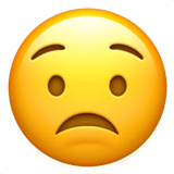 😟 Besorgtes Gesicht Emoji von Apple