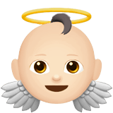 👼🏻 Baby Angel: Light Skin Tone, Emoji by Apple