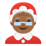 🤶🏾 Mrs. Claus: Medium-Dark Skin Tone, Emoji by Google