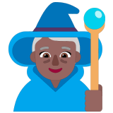 🧙🏾‍♀️ Woman Mage: Medium-Dark Skin Tone, Emoji by Microsoft