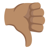 👎🏽 Thumbs Down: Medium Skin Tone, Emoji by Google