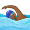 🏊🏾‍♂️ Man Swimming: Medium-Dark Skin Tone, Emoji by Samsung