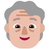 🧓🏼 Пожилой Человек: Светлый Тон Кожи, смайлик от Microsoft