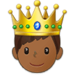 🤴🏾 Prinz: Mitteldunkle Hautfarbe Emoji von Samsung