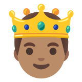 🤴🏽 Принц: Средний Тон Кожи, смайлик от Google