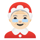 🤶🏻 Mrs. Claus: Light Skin Tone, Emoji by Google
