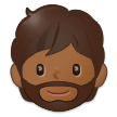 🧔🏾 Person: Medium-Dark Skin Tone, Beard, Emoji by Samsung