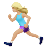 🏃🏼‍♀️ Woman Running: Medium-Light Skin Tone, Emoji by Apple