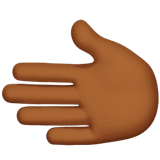 🫲🏾 Leftwards Hand: Medium-Dark Skin Tone, Emoji by Apple