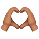 🫶🏽 Heart Hands: Medium Skin Tone, Emoji by Apple