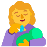 👩‍🍼 Woman Feeding Baby, Emoji by Microsoft