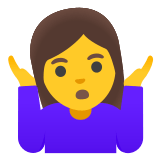 🤷‍♀️ Woman Shrugging, Emoji by Google