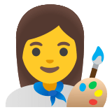 👩‍🎨 Artiste Femme Emoji par Google