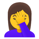 🤦‍♀️ Sich An Den Kopf Fassende Frau Emoji von Google