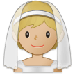 👰🏼 Person with Veil: Medium-Light Skin Tone, Emoji by Samsung