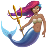 🧜🏽‍♀️ Mermaid: Medium Skin Tone, Emoji by Apple