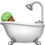 🛀🏾 Человек в Ванне: Темный Тон Кожи, смайлик от Apple