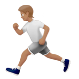 🏃🏽 Person Running: Medium Skin Tone, Emoji by Apple