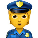 👮 Polizist(in) Emoji von Apple