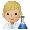👨🏼‍🔬 Man Scientist: Medium-Light Skin Tone, Emoji by Samsung