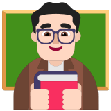 👨🏻‍🏫 Man Teacher: Light Skin Tone, Emoji by Microsoft