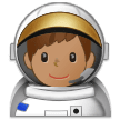 👨🏽‍🚀 Astronaut: Mittlere Hautfarbe Emoji von Samsung