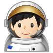 👨🏻‍🚀 Мужчина-Космонавт: Очень Светлый Тон Кожи, смайлик от Samsung