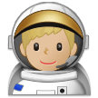 👨🏼‍🚀 Мужчина-Космонавт: Светлый Тон Кожи, смайлик от Samsung
