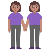 👭🏽 Women Holding Hands: Medium Skin Tone, Emoji by Microsoft