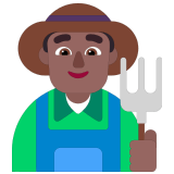 👨🏾‍🌾 Bauer: Mitteldunkle Hautfarbe Emoji von Microsoft