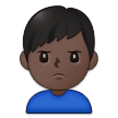 🙎🏿‍♂️ Man Pouting: Dark Skin Tone, Emoji by Samsung