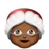 🤶🏾 Mrs. Claus: Medium-Dark Skin Tone, Emoji by Apple