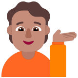 💁🏽 Personne Paume Vers Le Haut : Peau Légèrement Mate Emoji par Microsoft