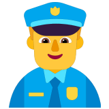 👮‍♂️ Policier Emoji par Microsoft