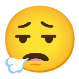 😮‍💨 Face Exhaling, Emoji by Google