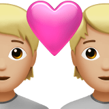 💑🏼 Couple with Heart: Medium-Light Skin Tone, Emoji by Apple